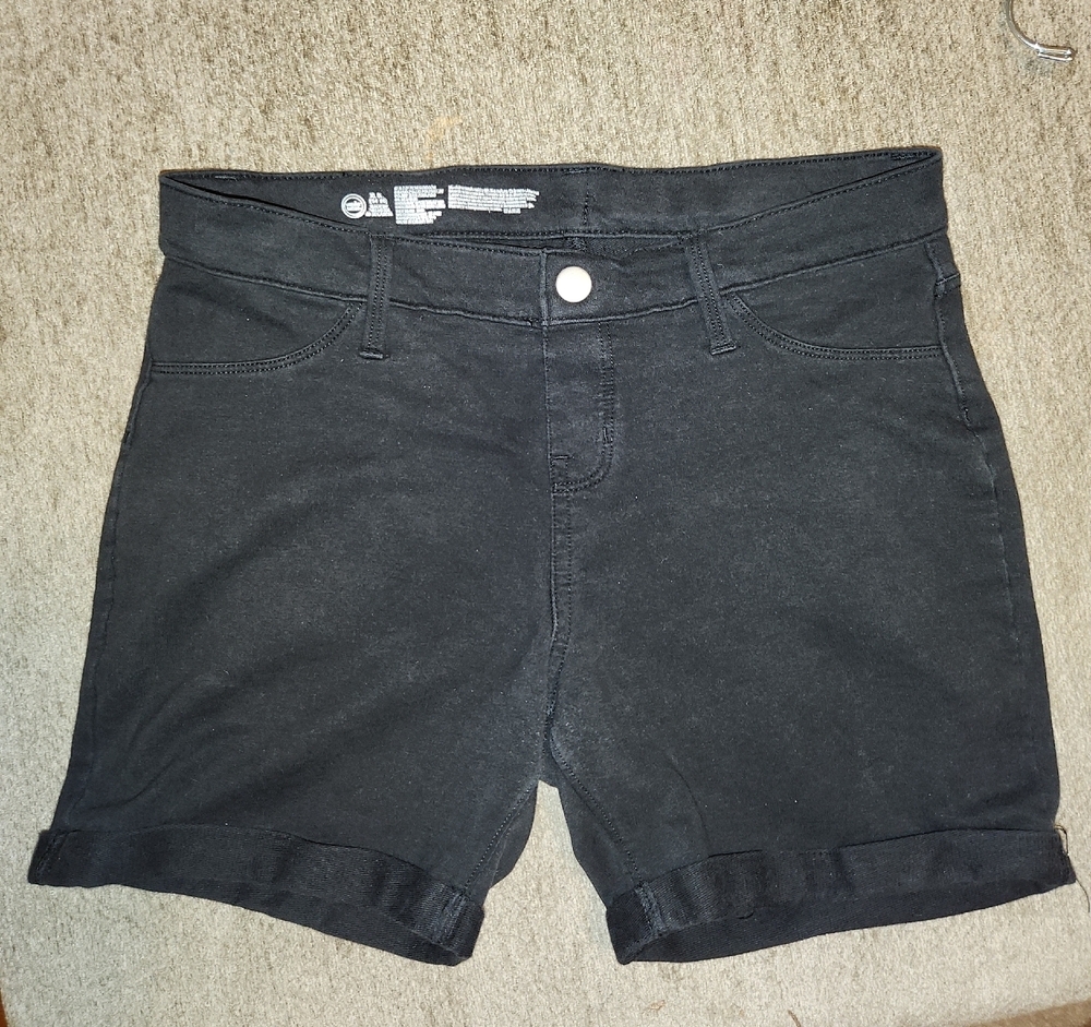Wonder Nation Black Jean Shorts for Women